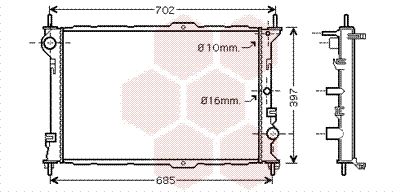 VAN WEZEL Radiators, Motora dzesēšanas sistēma 18002381